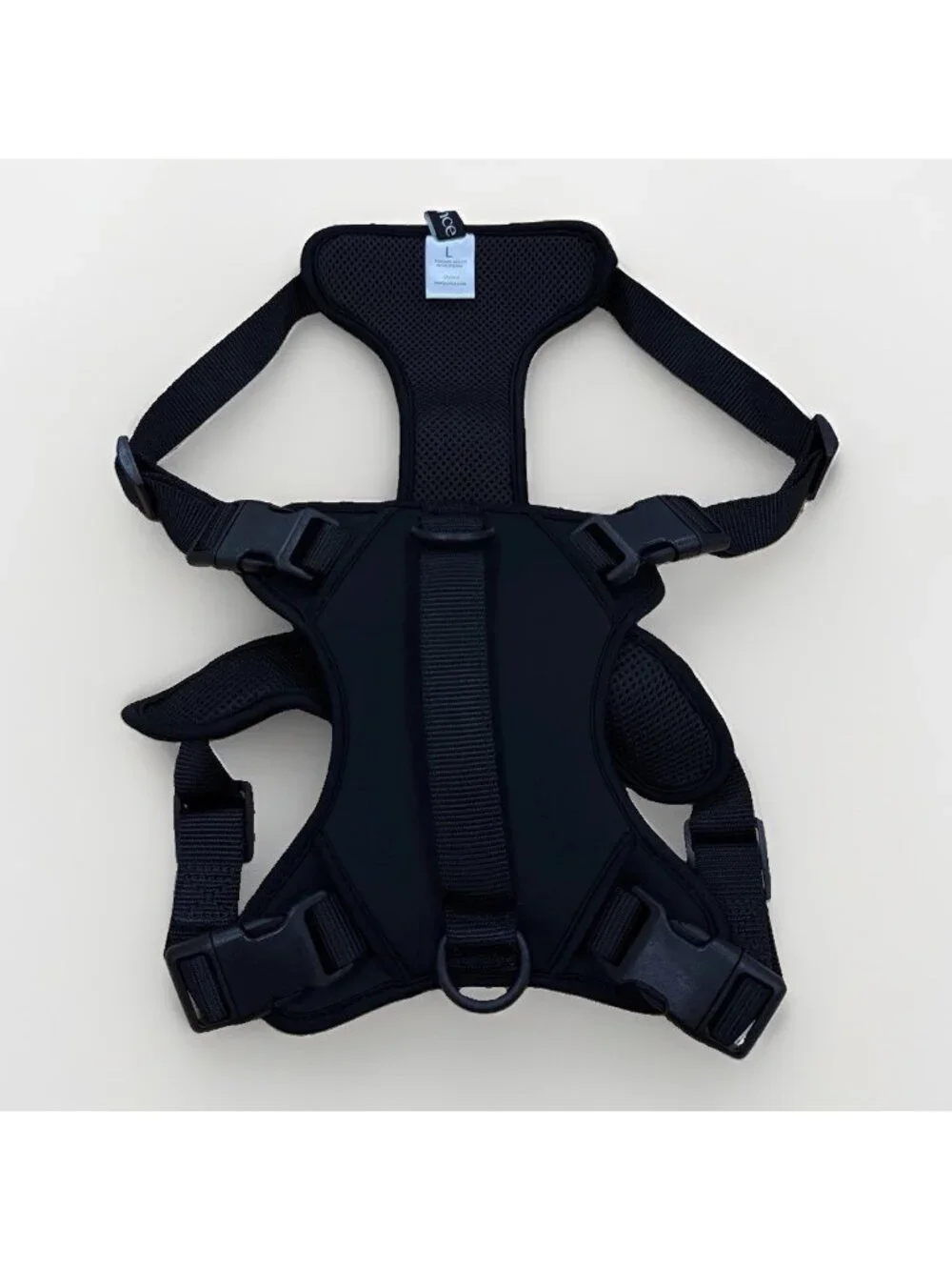 Quince Black Neoprene Double Panel Dog Harness for Large Dog